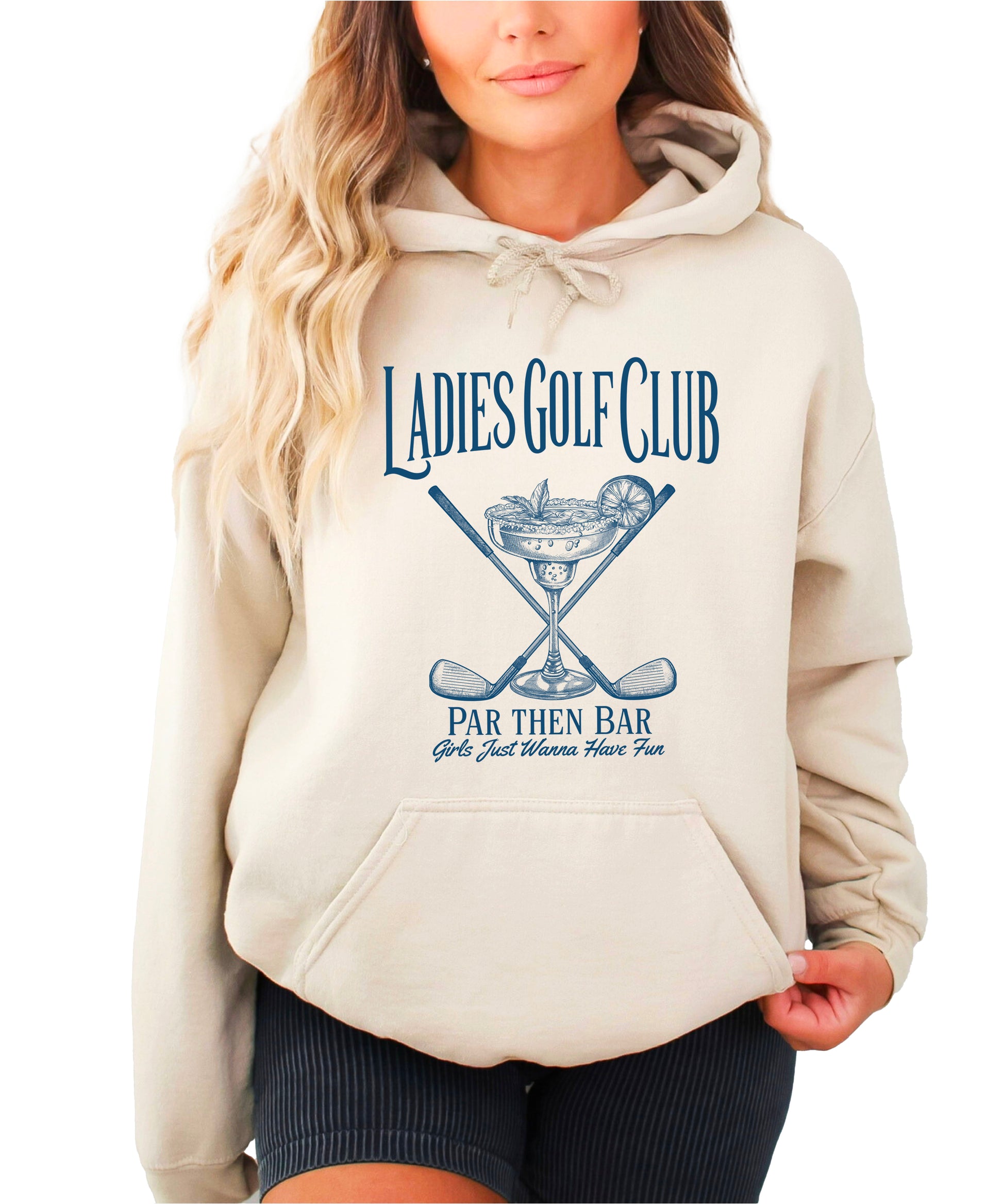 Ladies Golf Club Par Then Bar Hoodie for Women - Sand 4