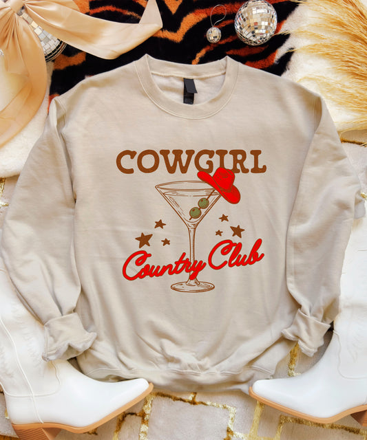 Cowgirl Country Club Western Graphic Sweatshirt for Women