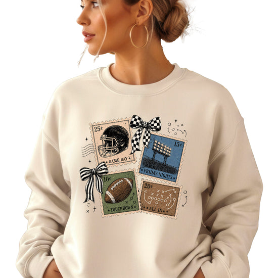Vintage Football Sand crewneck sweatshirt, view 4