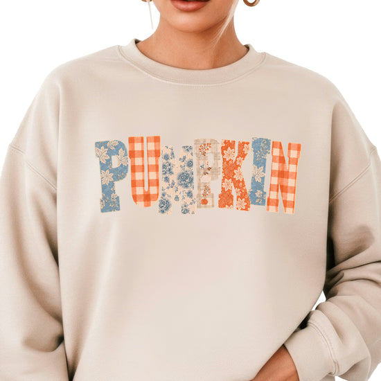 Pumpkin Patch Fall Sweatshirt Sand Sweatshirt view 4