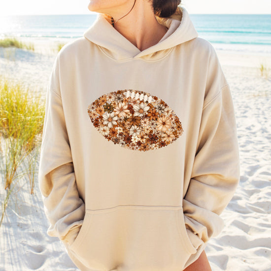 Floral Football Sand Hoodie for Women - view 4