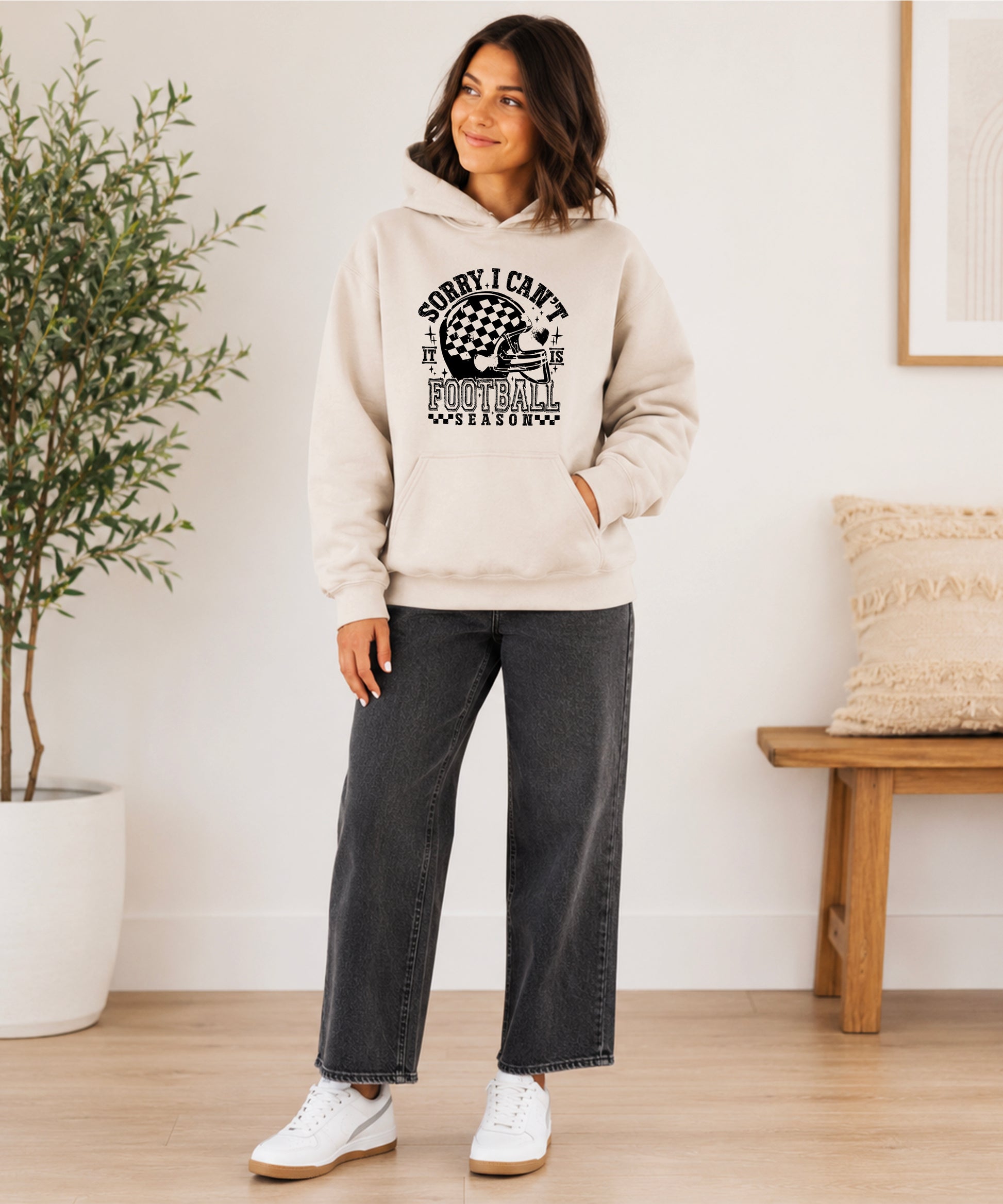 Sorry I Can't It Is Football Season hoodie - Sand Hoodie - S4