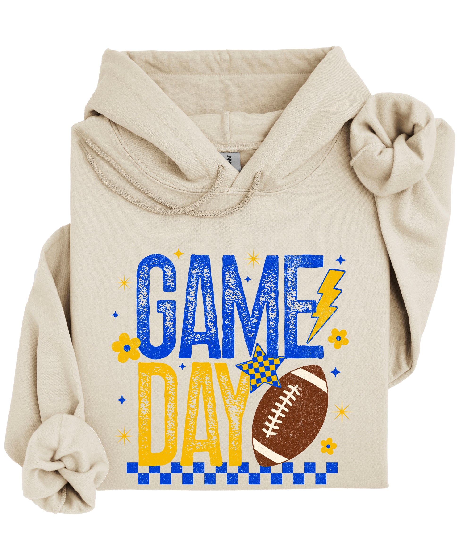 Game Day Football Hoodie Sand 4