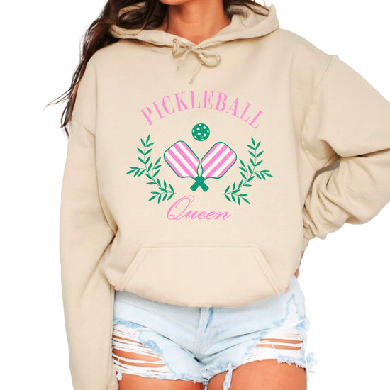 Pickleball Queen hoodie in Sand - view 5