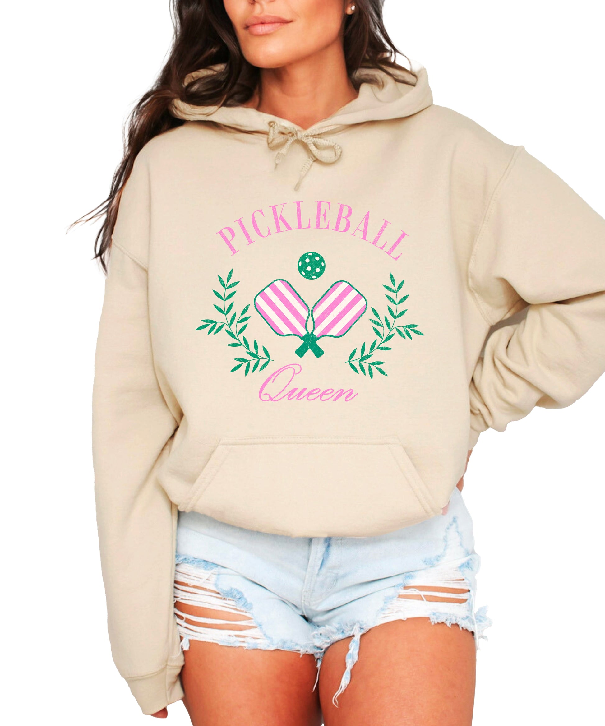 Pickleball Queen hoodie in Sand - view 5
