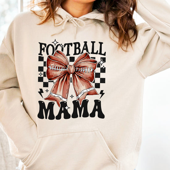 Football Mama Hoodie for Women – Sand view 5