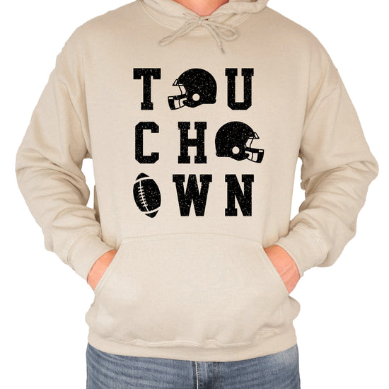 Touchdown football hoodie Sand view 5