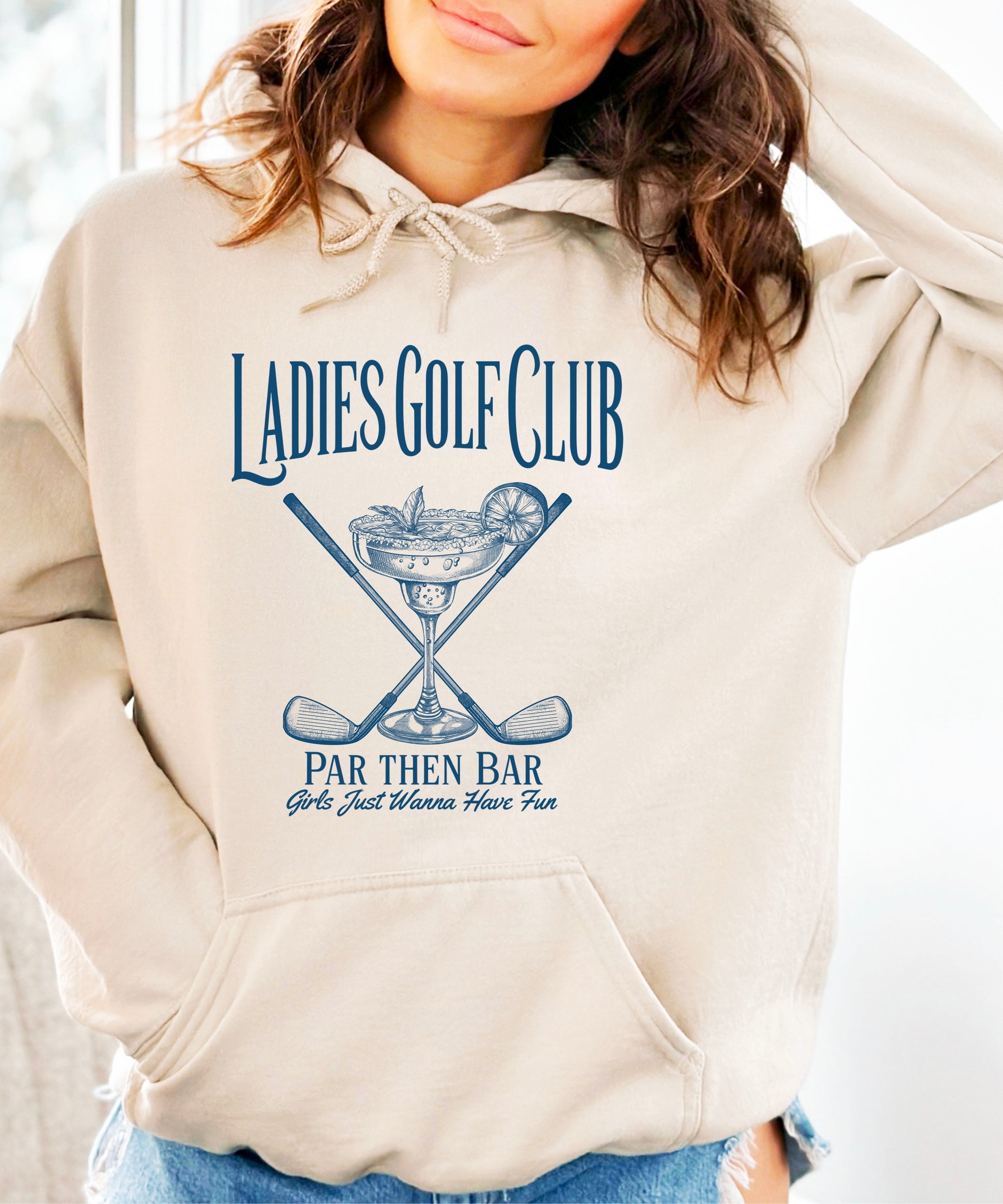 Ladies Golf Club Par Then Bar Hoodie for Women - Sand 5