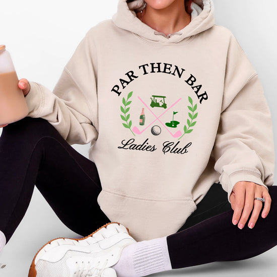 Par Then Bar Ladies Club Golf Hoodie for Women - Sand Hoodie - view 5