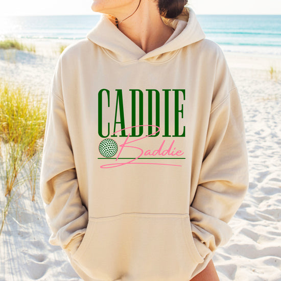 Caddie Baddie Golf Hoodie for Women - Sand view 5