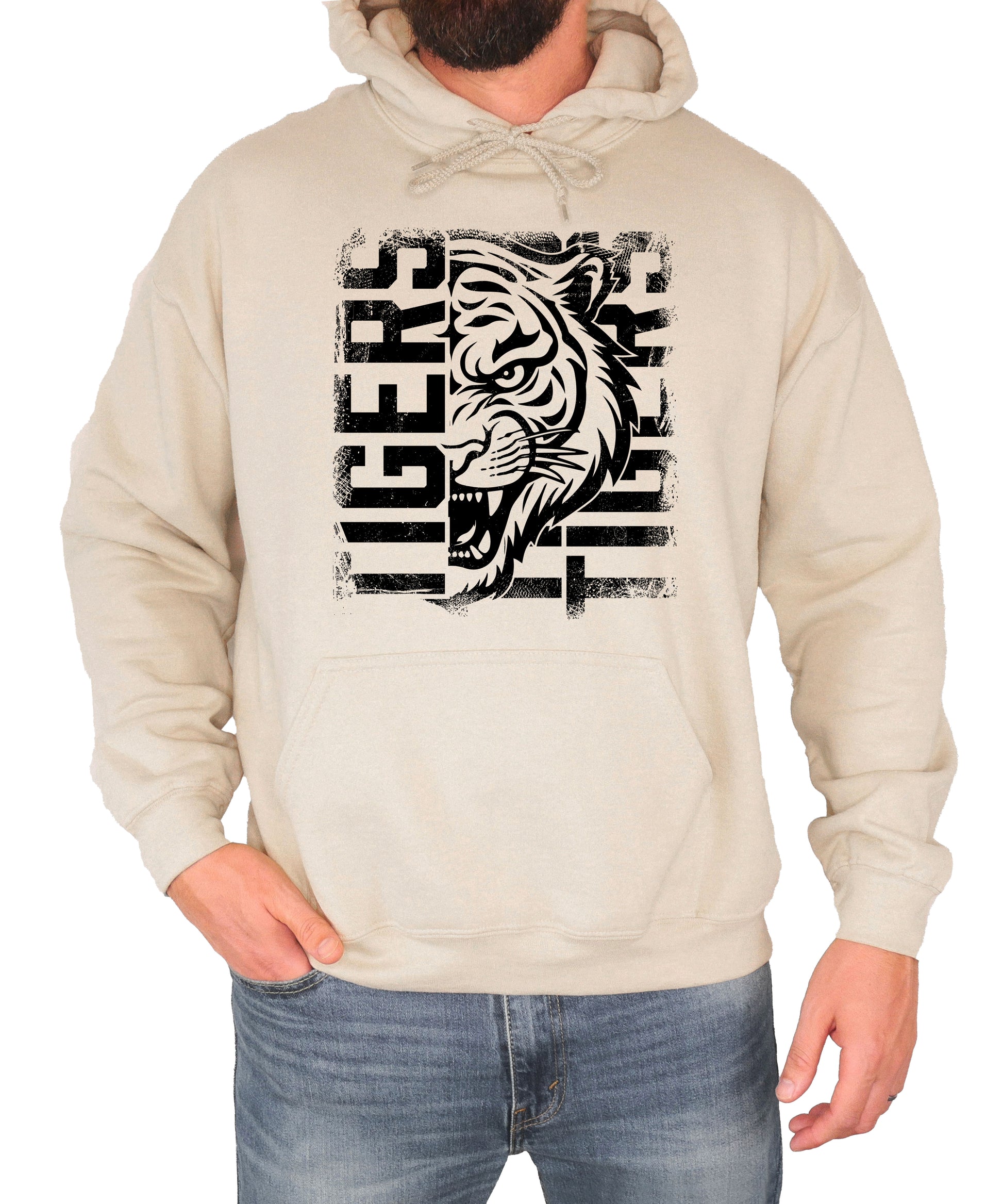 Tigers School Spirit Hoodie Sand view 5
