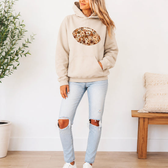 Floral Football Sand Hoodie for Women - view 5