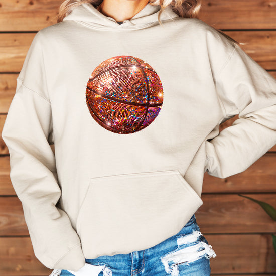 Glitter basketball hoodie in Sand - view 6