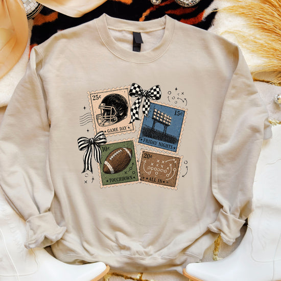 Vintage Football Sand crewneck sweatshirt, view 6