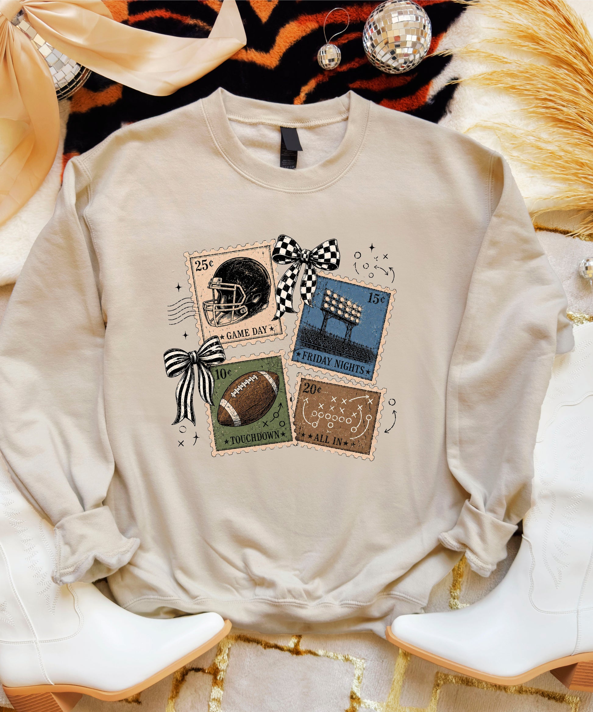 Vintage Football Sand crewneck sweatshirt, view 6