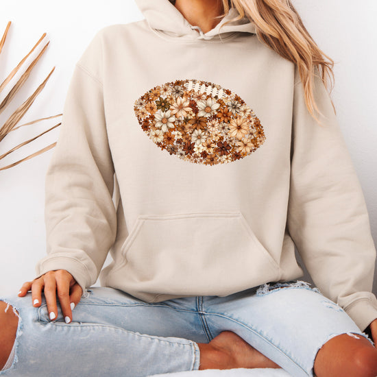 Floral Football Sand Hoodie for Women - view 6