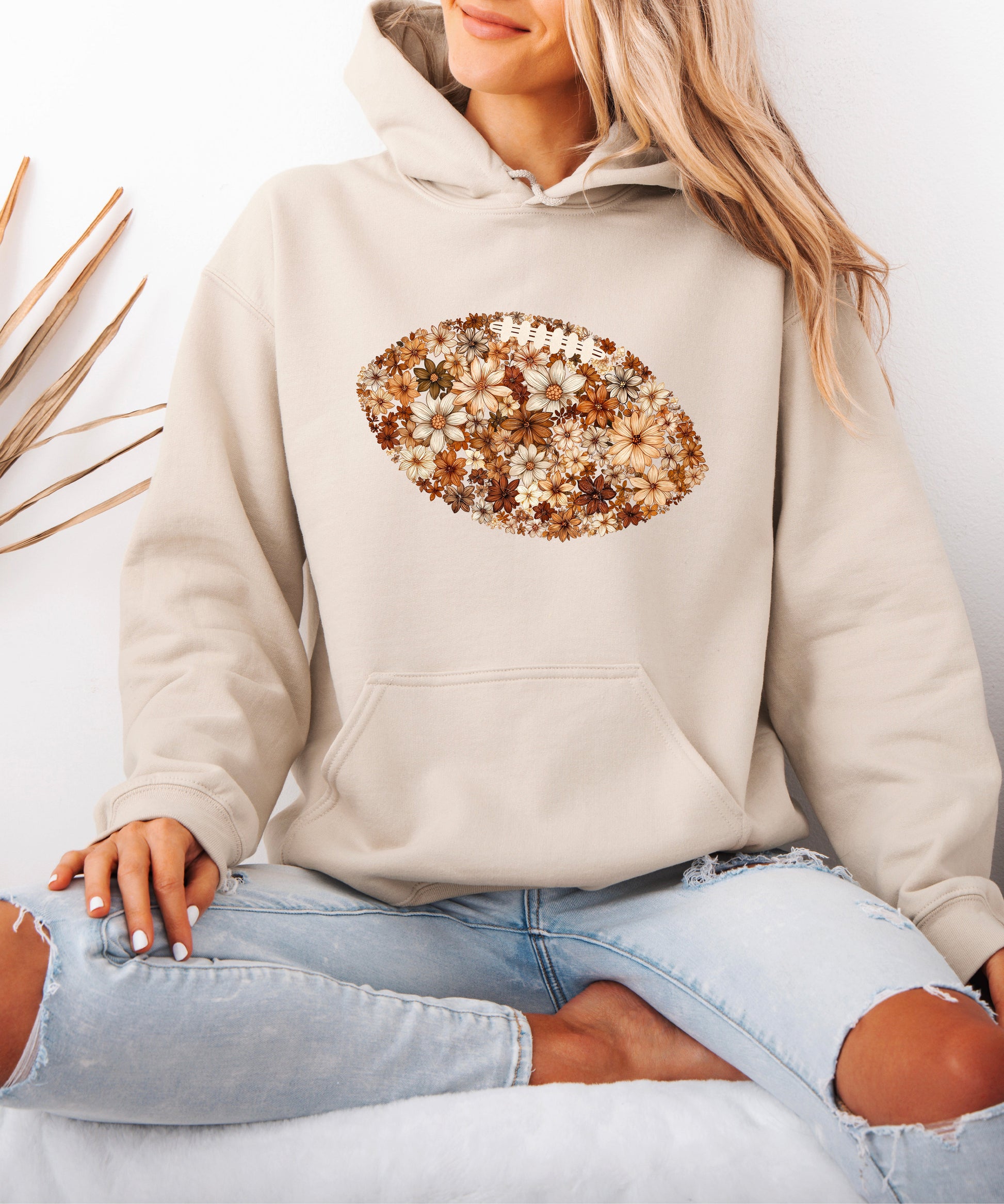 Floral Football Sand Hoodie for Women - view 6