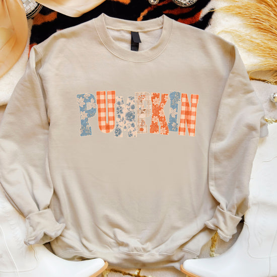 Pumpkin Patch Fall Sweatshirt Sand Sweatshirt view 6