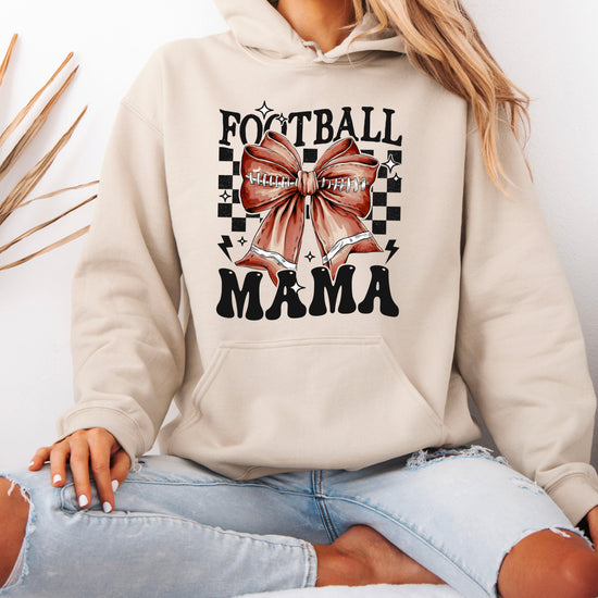 Football Mama Hoodie for Women – Sand view 6