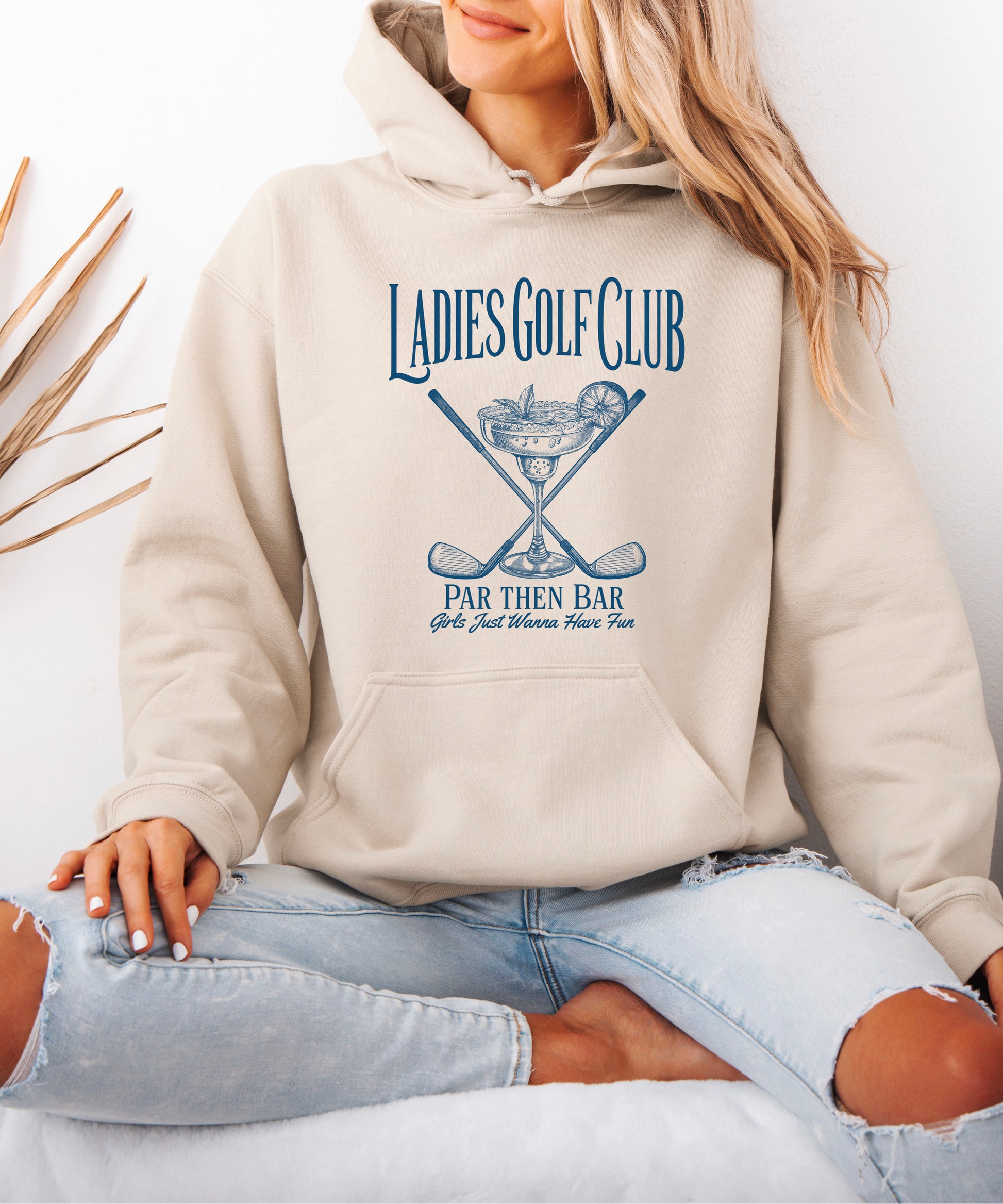 Ladies Golf Club Par Then Bar Hoodie for Women - Sand 6