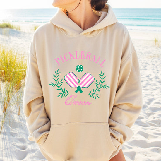 Pickleball Queen hoodie in Sand - view 6