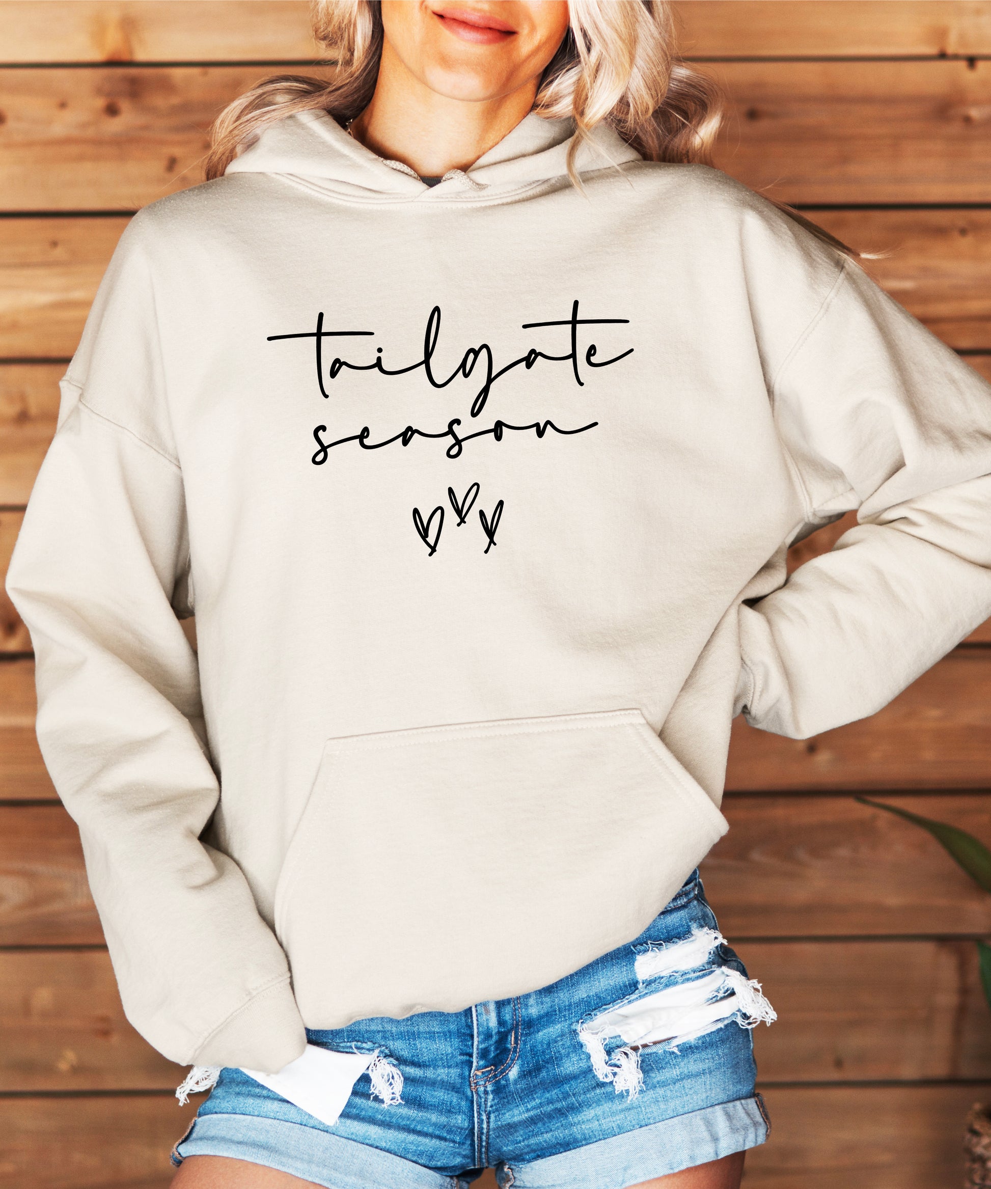 Tailgate Season hoodie Sand view 6