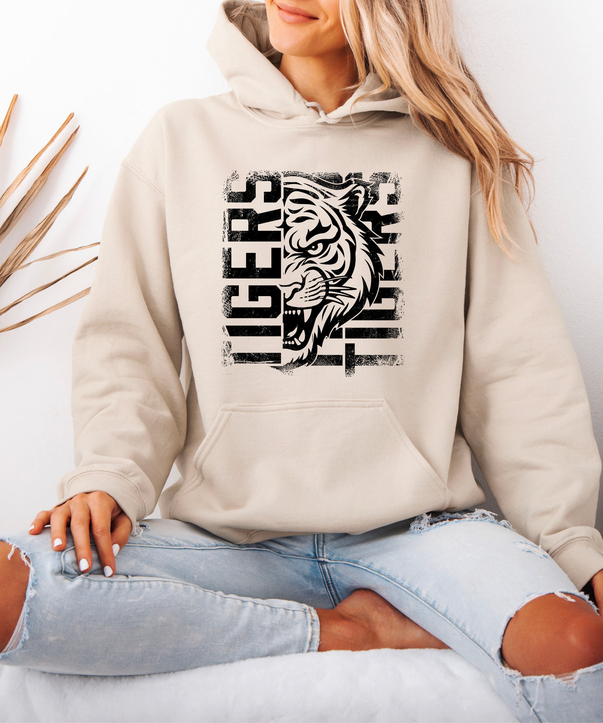 Tigers School Spirit Hoodie Sand view 6
