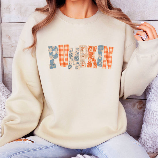 Pumpkin Patch Fall Sweatshirt Sand Sweatshirt view 7