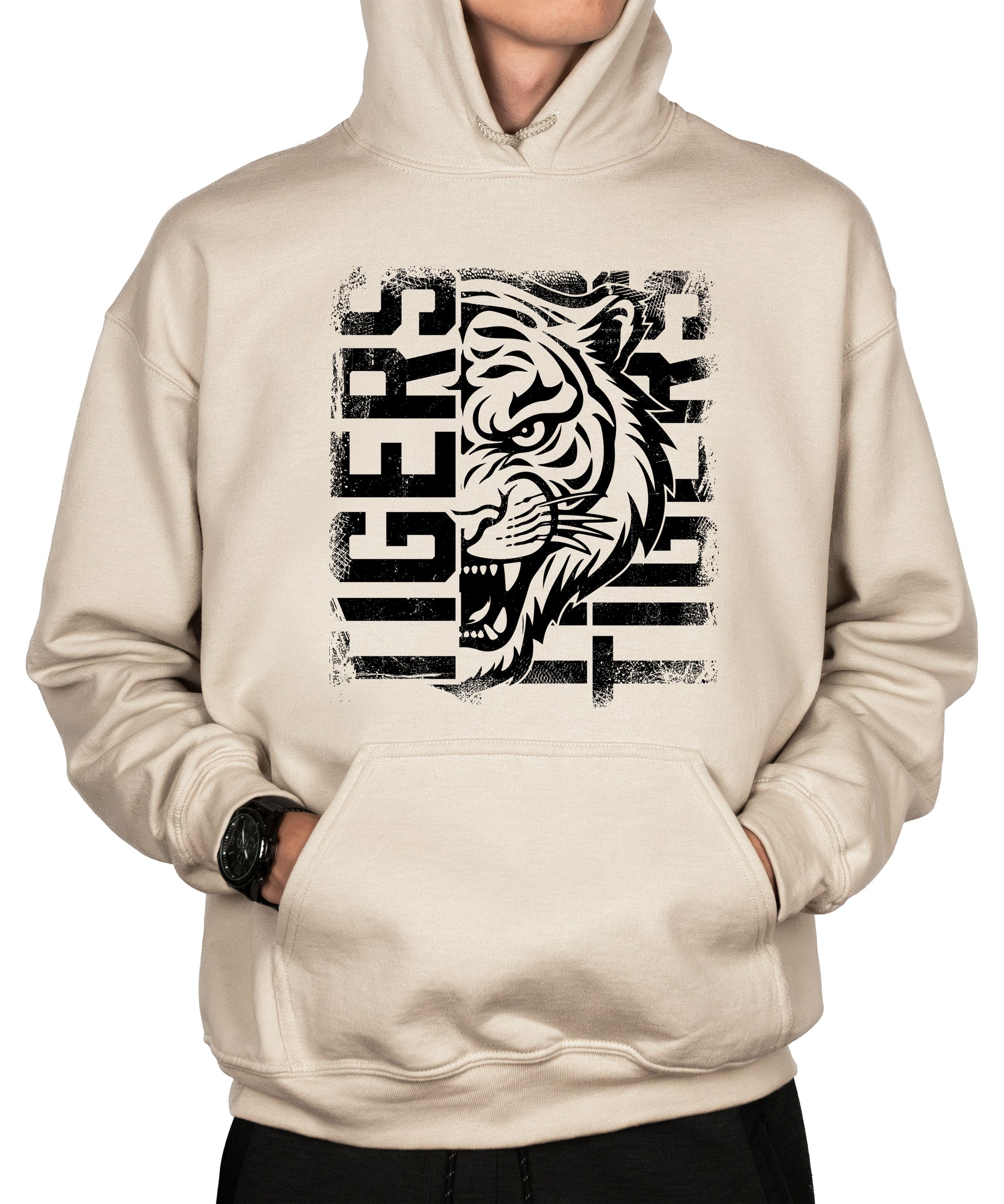 Tigers School Spirit Hoodie Sand view 7