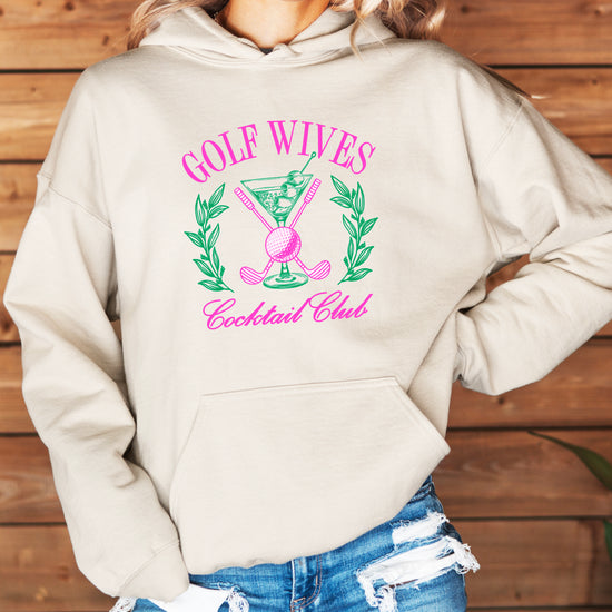 Golf Wives Cocktail Club hoodie for women - Sand view 7