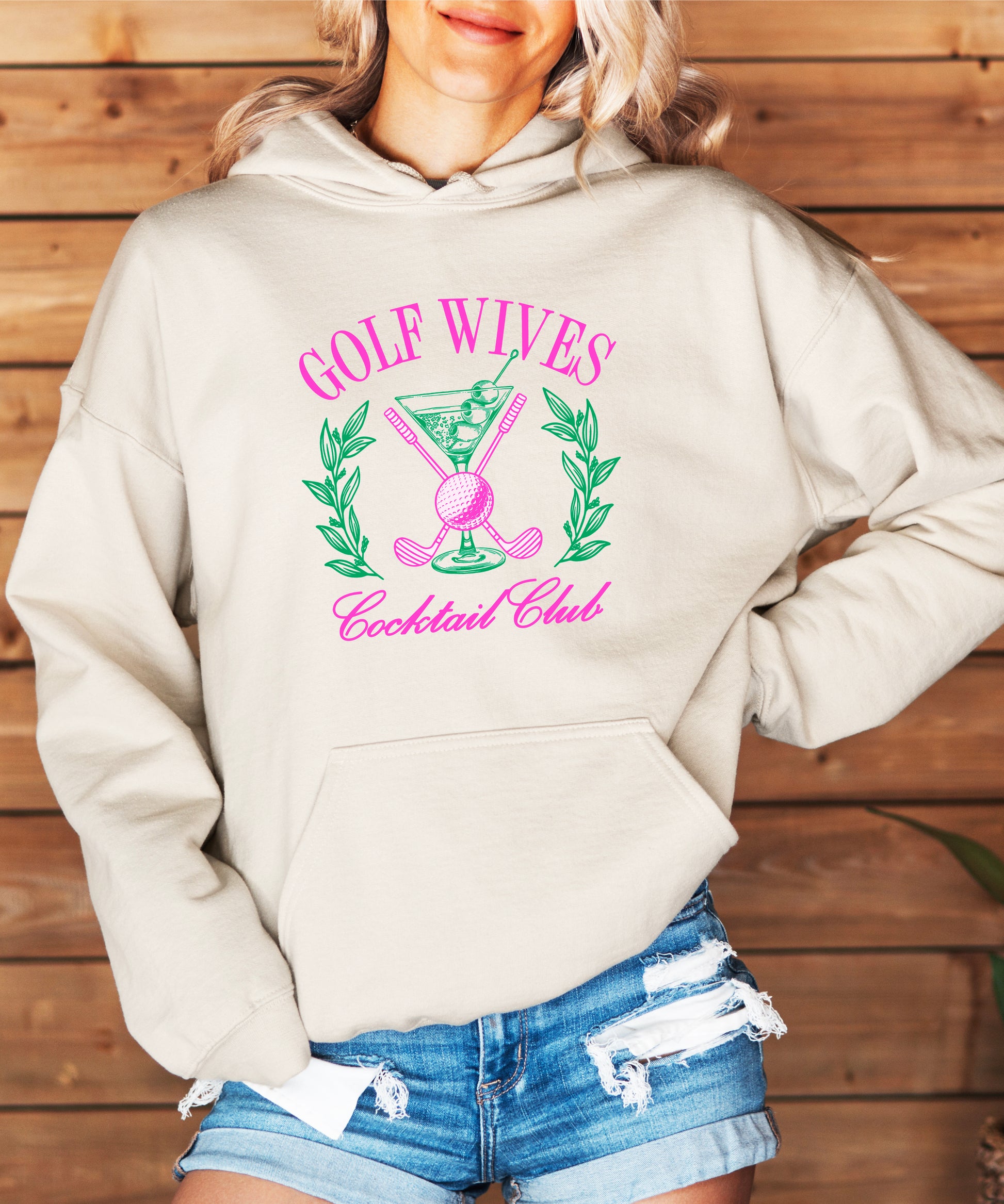 Golf Wives Cocktail Club hoodie for women - Sand view 7