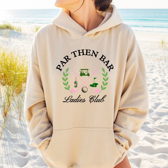 Par Then Bar Ladies Club Golf Hoodie for Women - Sand Hoodie - view 7