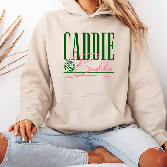 Caddie Baddie Golf Hoodie for Women - Sand view 7