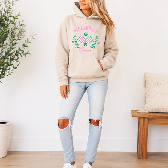Pickleball Queen hoodie in Sand - view 7