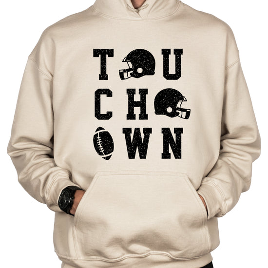 Touchdown football hoodie Sand view 7