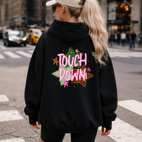 Touchdown Stars Black football hoodie, game day outfit for teen girls