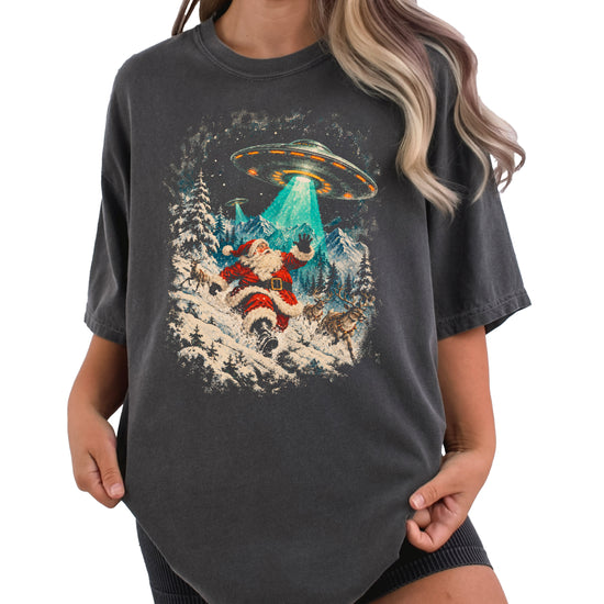 Santa UFO Christmas shirt in Pepper, view 2