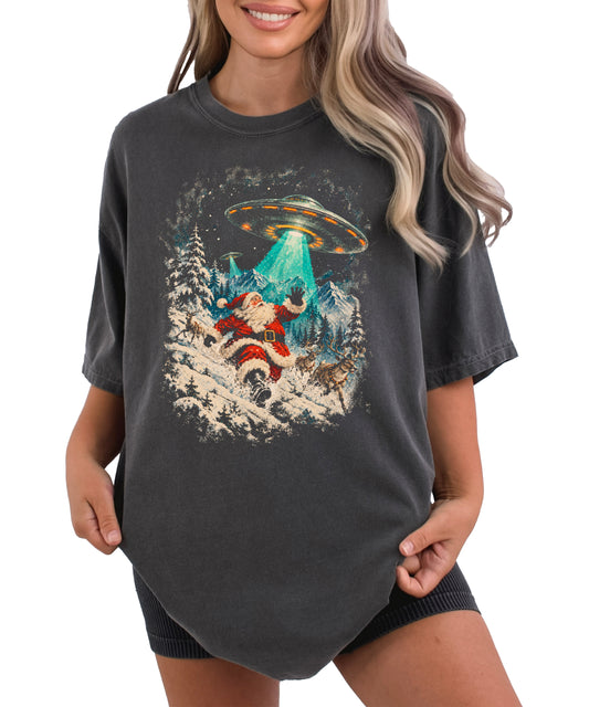 Santa UFO Christmas shirt in Pepper, view 2