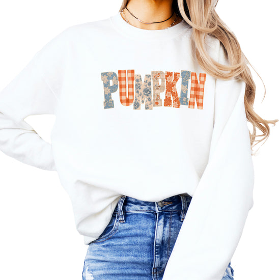 Pumpkin Patch Fall Sweatshirt White Sweatshirt view 1