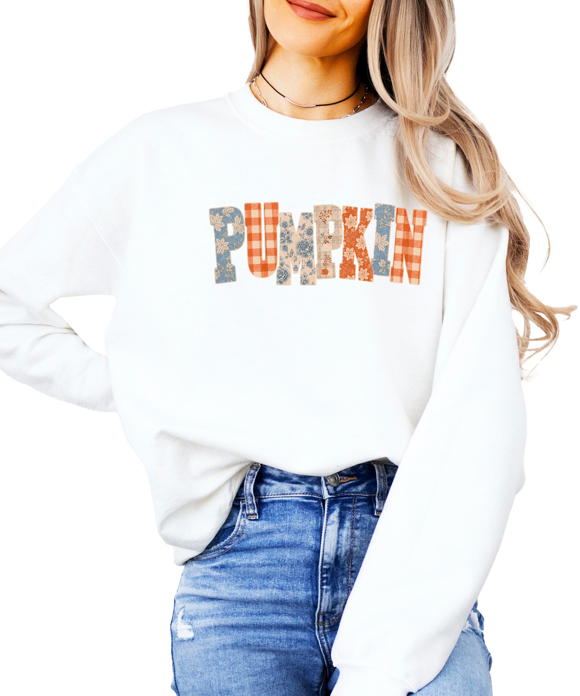 Pumpkin Patch Fall Sweatshirt White Sweatshirt view 1