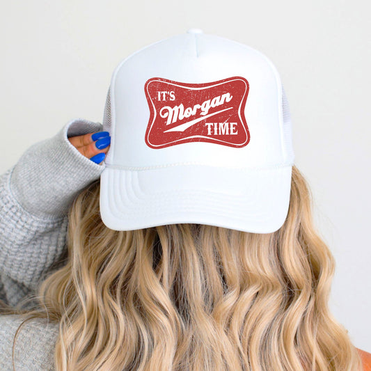 It's Morgan Time Trucker Hat Country Music Classic 5 Panel Mesh Foam Front Snapback