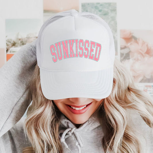 Sunkissed Trendy Summer Classic 5 Panel Mesh Snap Back Trucker Hat