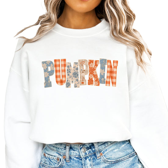 Pumpkin Patch Fall Sweatshirt White Sweatshirt view 4