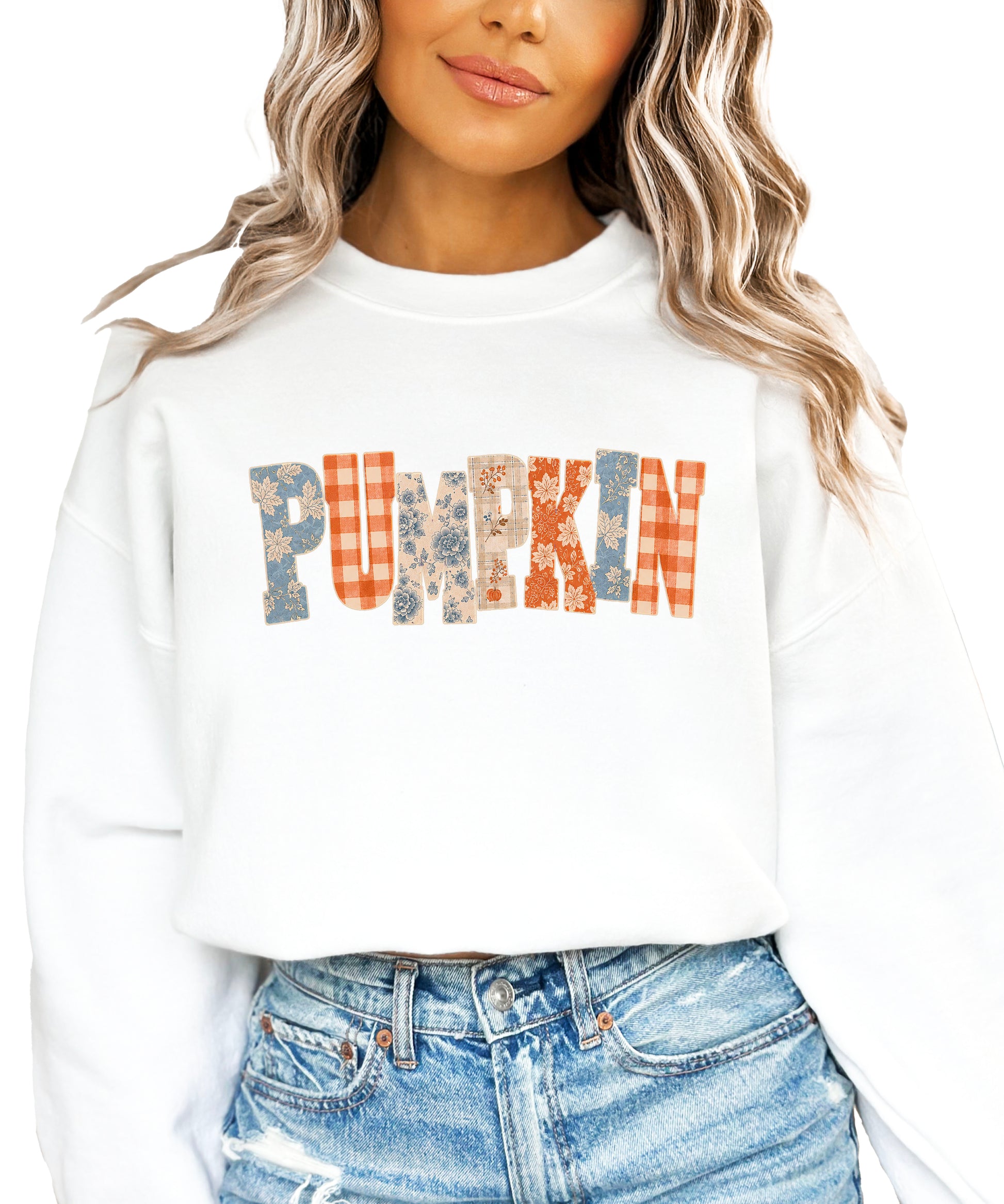 Pumpkin Patch Fall Sweatshirt White Sweatshirt view 4
