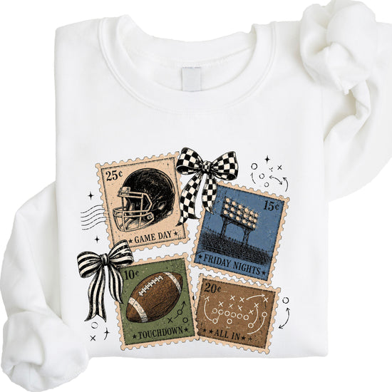 Vintage Football White crewneck sweatshirt, view 6
