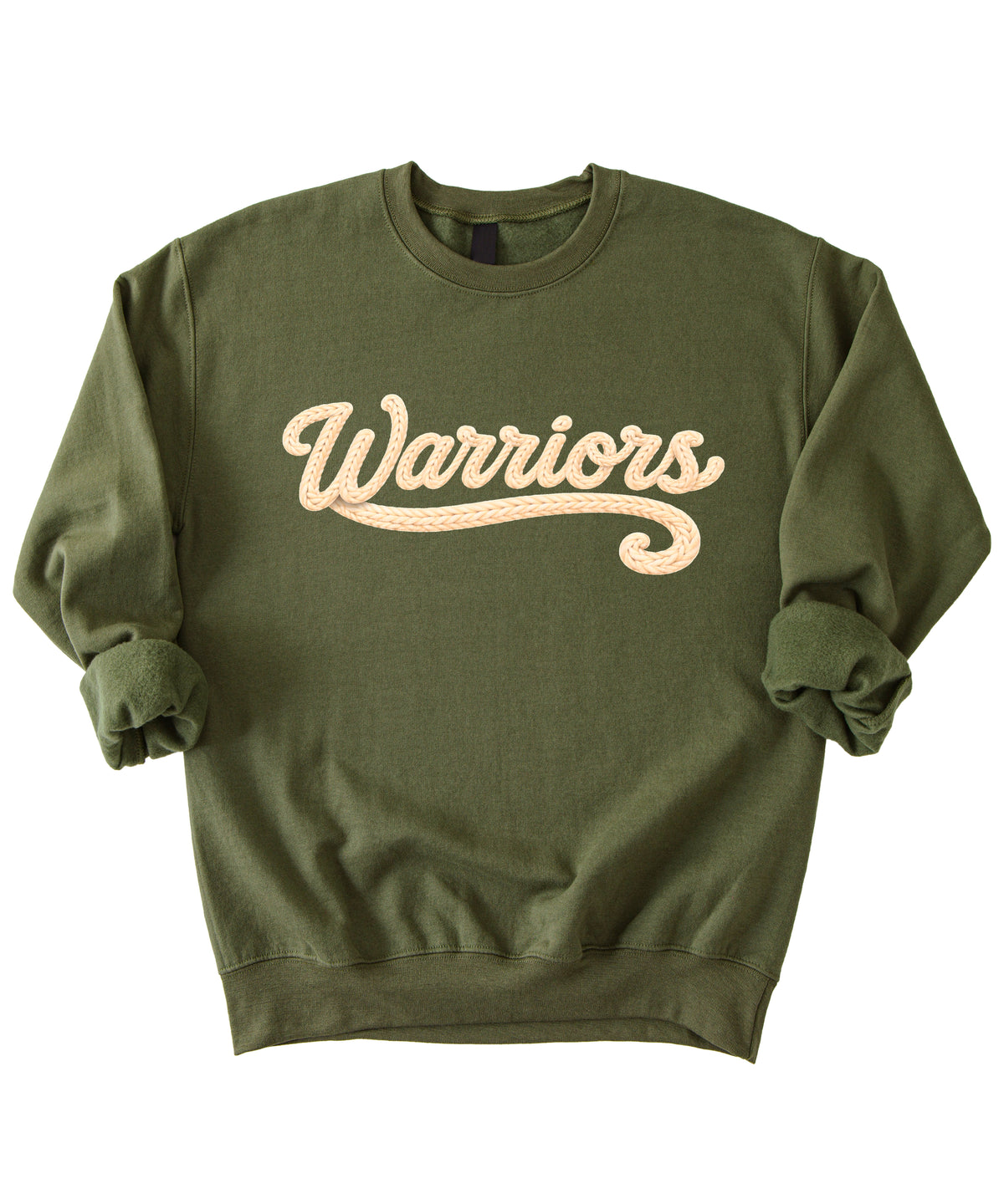 Warriors yarn look crewneck sweatshirt - Army Green