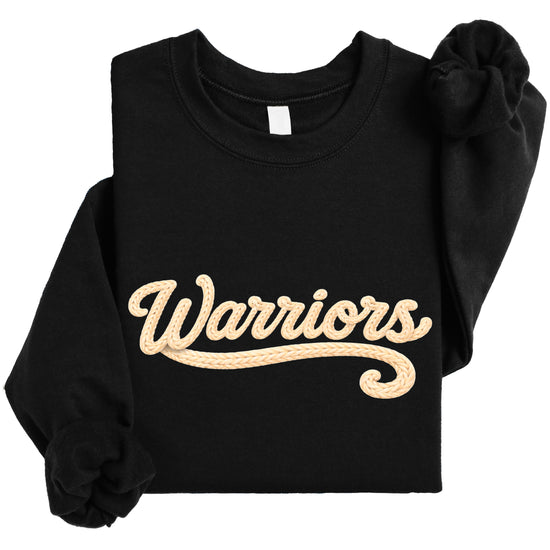 Warriors yarn look crewneck sweatshirt - Black