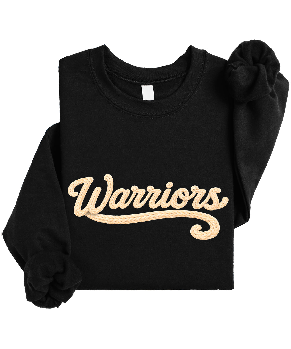 Warriors yarn look crewneck sweatshirt - Black