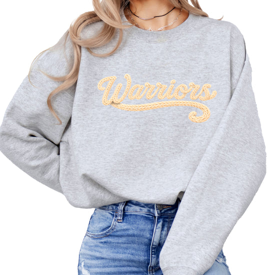 Warriors yarn look crewneck sweatshirt - Gray