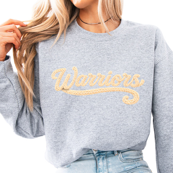 Warriors yarn look crewneck sweatshirt - Gray